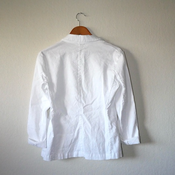 Frank & Eileen White Dublin Tailored Blazer in Italian Performance Linen small - Picture 7 of 9